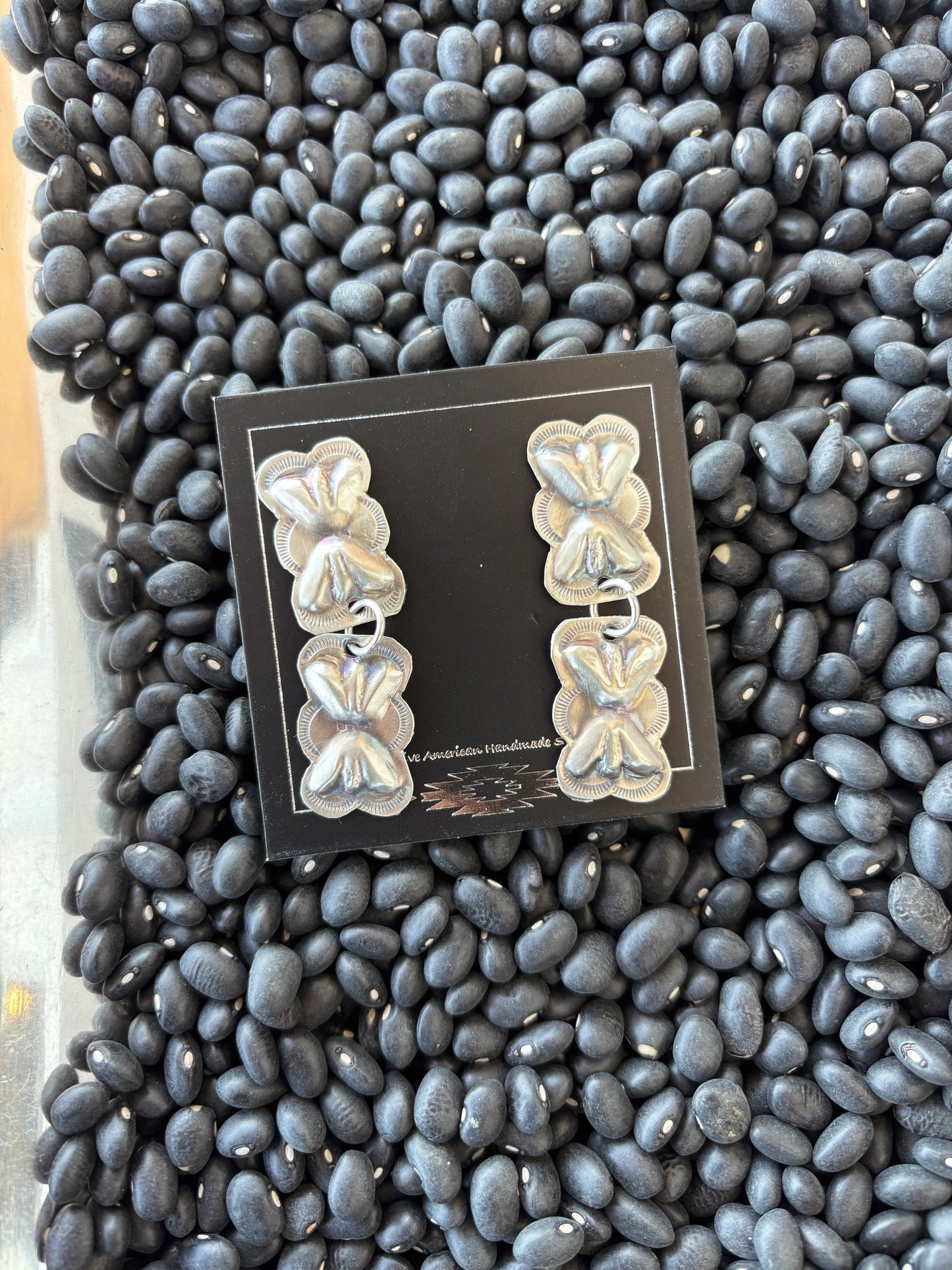 Silver dangle earrings