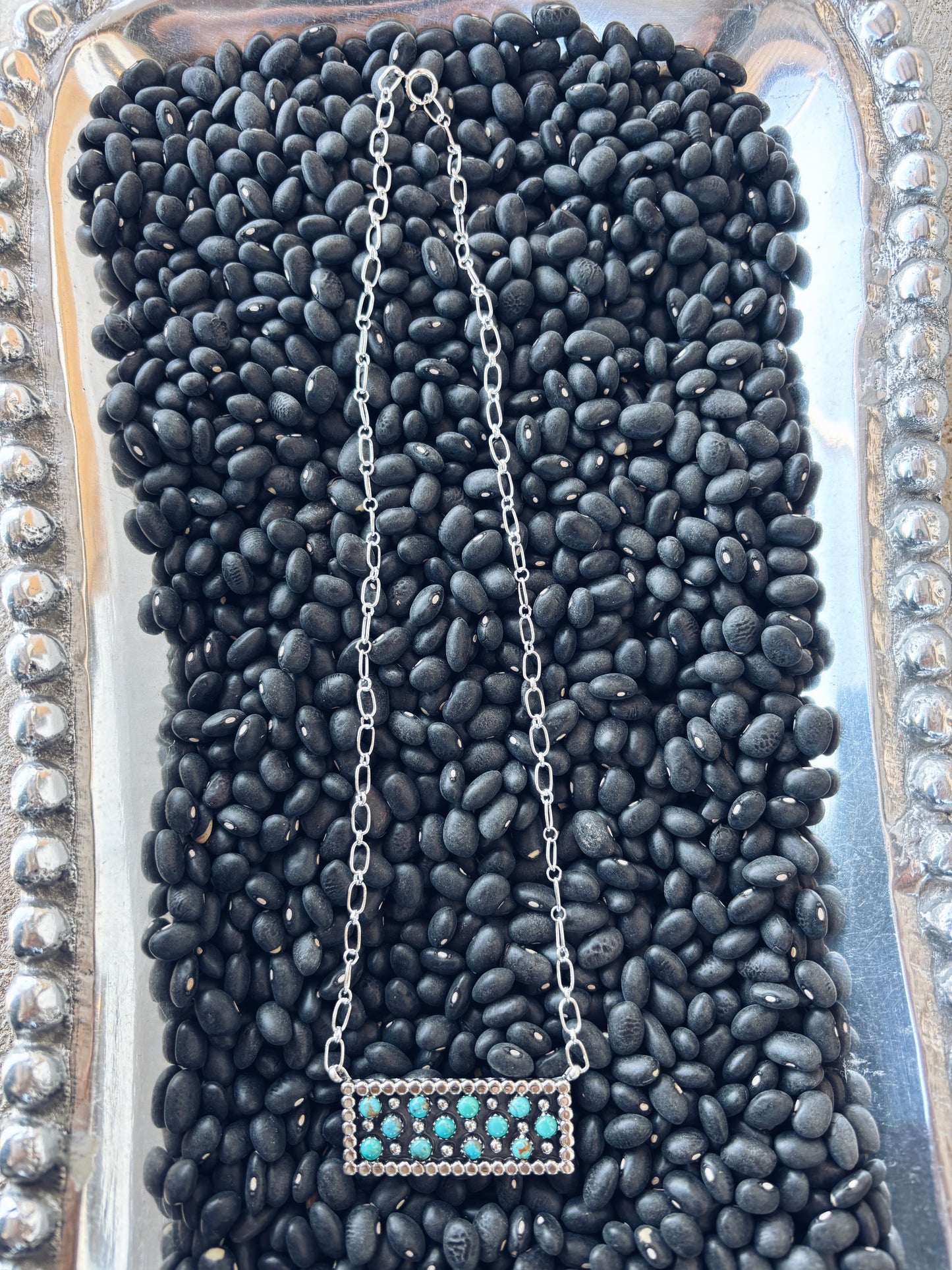 Turquoise bar necklace