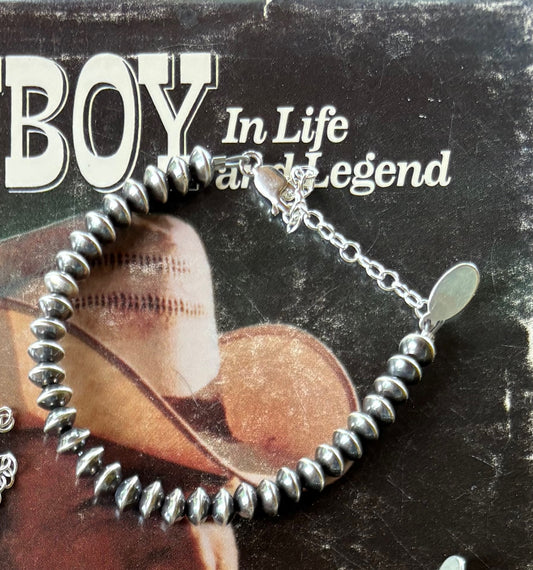 Sterling silver saucer bracelet